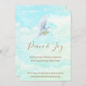*~* Business Dove Joy Peace Holiday-kaart (Voorkant / Achterkant)