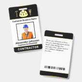 Business Employees Logo ID Identification Card Badge (Front & Back)