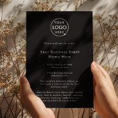 Business Event | Minimalistisch zwart-modern Kaart