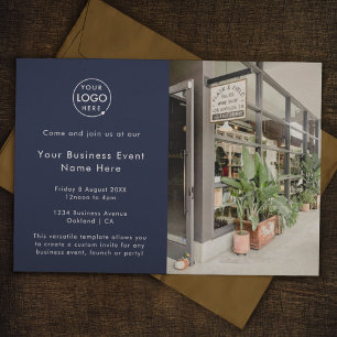 Business Event   Navy Blue Modern Professional Kaart