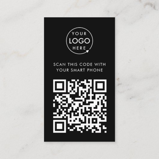 Business Event Website QR Code Black Business Informatiekaartje (Achterkant)