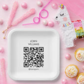  Business Exhibition QR Code openen Papieren Bordje (Feest)