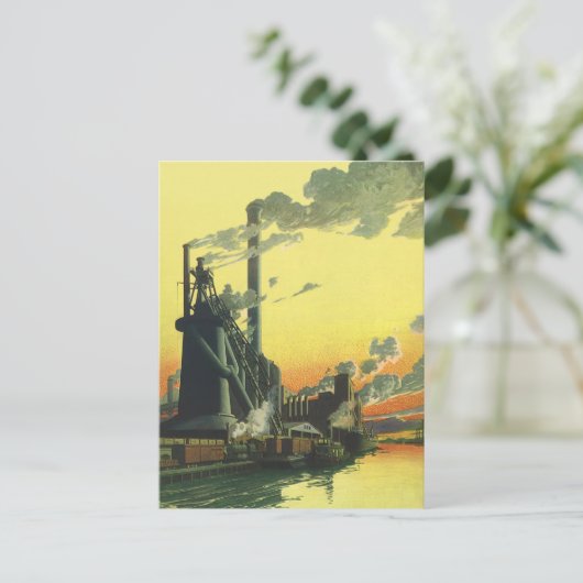 Business Factory, Manufacturing on a Dock Briefkaart (Staand voorkant)