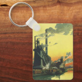  Business Factory, Manufacturing on a Dock Sleutelhanger (Voorkant)