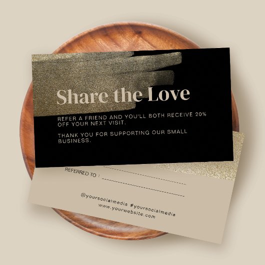 Business Faux Gold Brush Reference Kaart