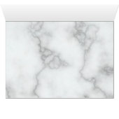 Business Faux Marbre blanc Votre carte de logo (Intérieur Horizontal (Bas))