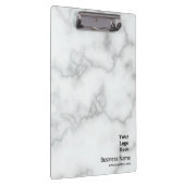 Business Faux Wit Marmer Uw Logo Professional Klembord (Rechts)