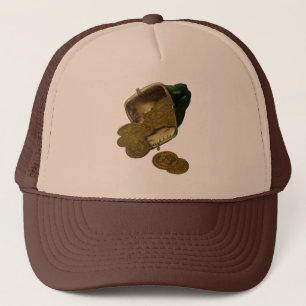  Business Finance, Gold Coin Money in Purpose Trucker Pet