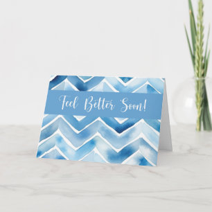 Business Get Well van Group Blue Chevron Pattern Kaart