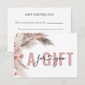 BUSINESS GIFT CERTIFICATE | BOHO (Voorkant / Achterkant)