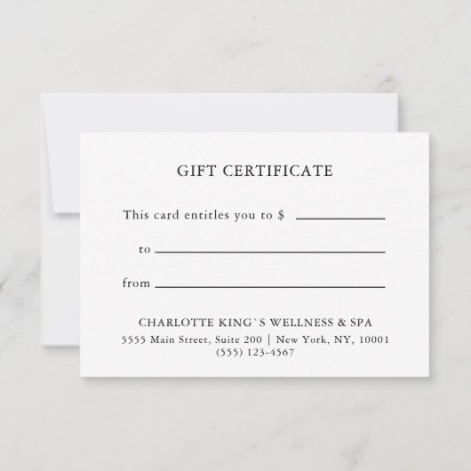 BUSINESS GIFT CERTIFICATE | BOHO (Achterkant)