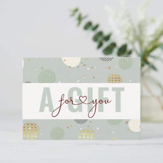 BUSINESS GIFT CERTIFICATE | Christmas Pattern (Staand voorkant)