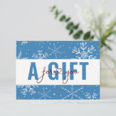 BUSINESS GIFT CERTIFICATE | Christmas Snow Pattern (Staand voorkant)
