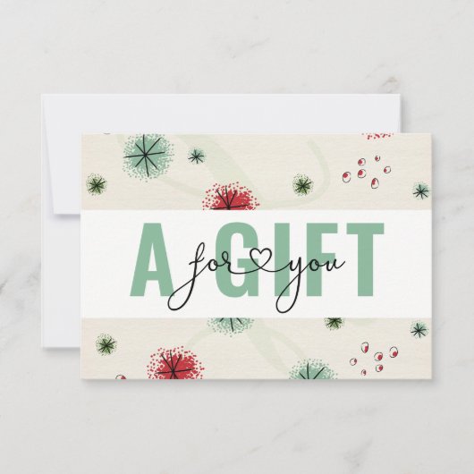 BUSINESS GIFT CERTIFICATE | Christmas Snow Pattern (Voorkant)