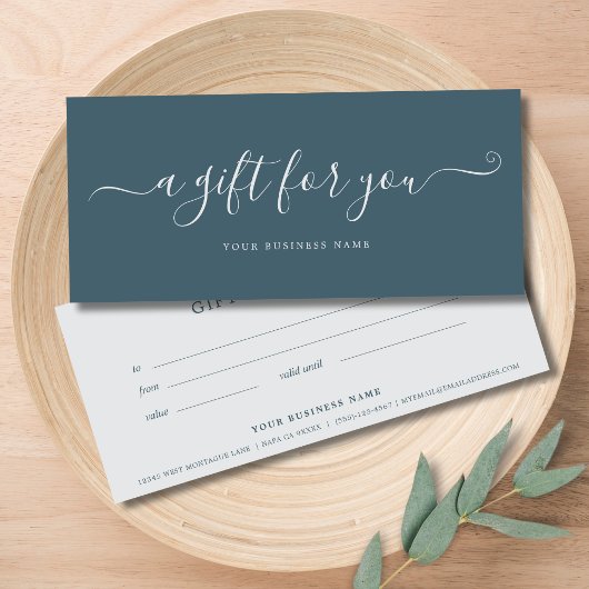 Business Gift Certificate Elegant Simple