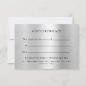 BUSINESS GIFT CERTIFICATE | Gold (Achterkant)