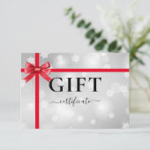 BUSINESS GIFT CERTIFICATE | Modern | Ribbon |  (Staand voorkant)