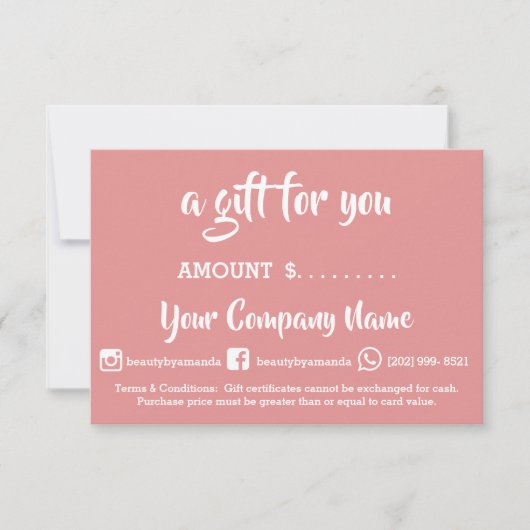 Business Gift Certificate Online Shop Studio-Roos (Voorkant)