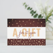 BUSINESS GIFT CERTIFICATE | Red Gold Dots (Staand voorkant)