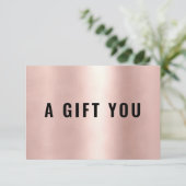 BUSINESS GIFT CERTIFICATE | Rosegold (Staand voorkant)