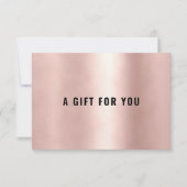 BUSINESS GIFT CERTIFICATE | Rosegold (Voorkant)
