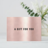 BUSINESS GIFT CERTIFICATE | Rosegold (Staand voorkant)