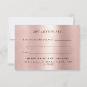 BUSINESS GIFT CERTIFICATE | Rosegold (Achterkant)