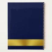 Business Gold Dark Blue Nom logo carnet de rendez- (Dos)