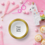 Business Gold en White Uw Logo hier Sjabloon Papieren Kommen (Feest)