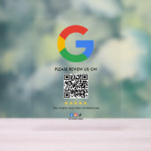 Business Google Review Tabletop Sign l QR Code (Neutre)