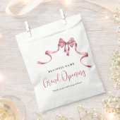 Business Grand Opening Modern rood lint Bedankzakje (Geknipt)