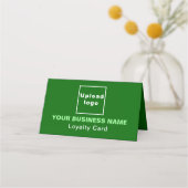 Business Green Folded Loyalty Kaart (Voorkant)