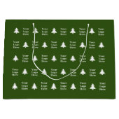 Business Green White-kerstbomen Uw Logo Groot Cadeauzakje (Voorkant)