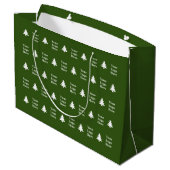 Business Green White-kerstbomen Uw Logo Groot Cadeauzakje (Achterkant Gekanteld)