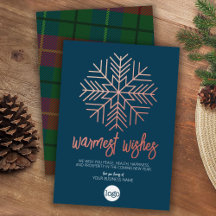 Business Greeting Blue Pset Warmest Wishes Roos