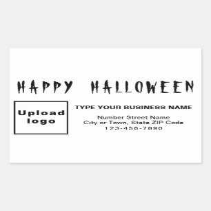 Business Halloween Black en White Rechthoekige Sticker