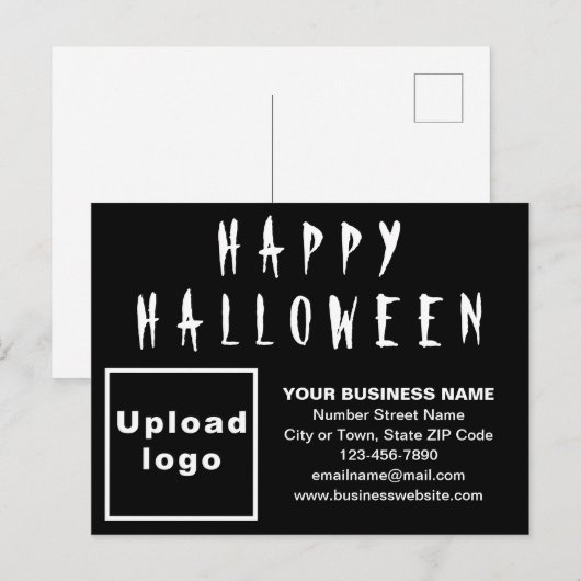 Business Halloween Black Holiday Briefkaart (Voorkant / Achterkant)