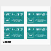 Business Halloween Blauwgroen Rectangle Sticker (Vel)