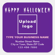 Business Halloween Paars Square Sticker