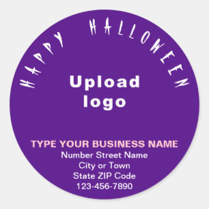 Business Halloween Paarse Round Sticker