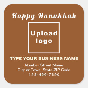 Business Hanukkah Brown Square Sticker