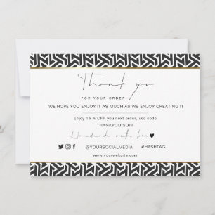 Business Hartelijk dank, Elegant Black Gold Logo