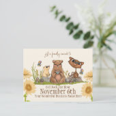 Business Herfst Back Time Change Herinder Briefkaa Briefkaart (Staand voorkant)