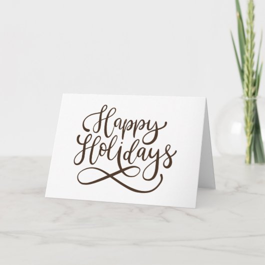 Business Holiday Prettige feestdagen Script Callig Kaart (Voorkant)