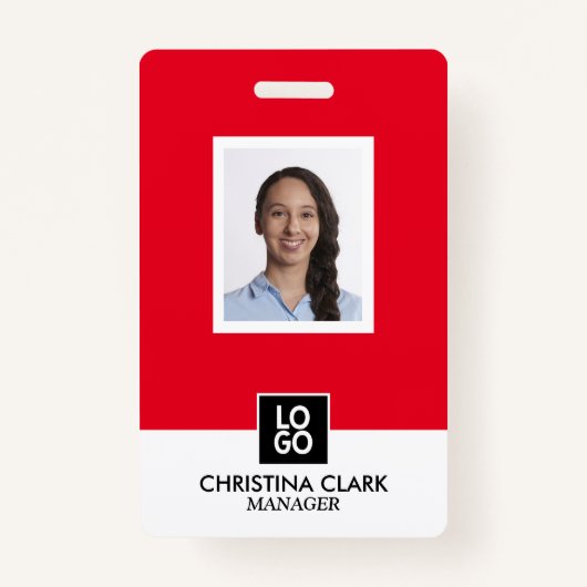 Business ID Employee Photo Name Badge Custom (Voorkant)