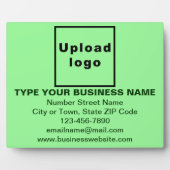 Business Information Light Green Rectangle Plaque Fotoplaat (Voorkant)