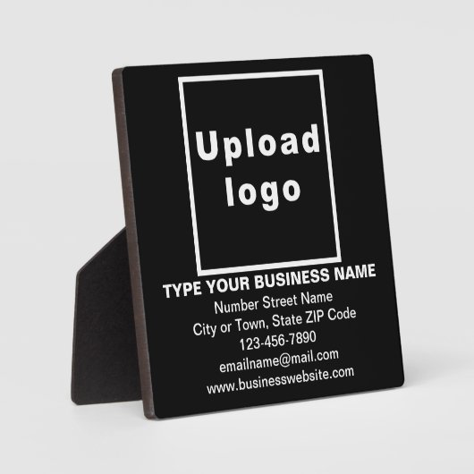 Business Information on Black Square Plaque (Recto)