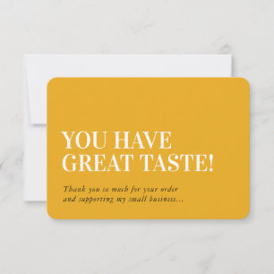 BUSINESS INSERT modern bedankt amber geel