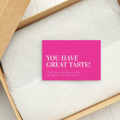 BUSINESS INSERT modern schattig dank je fuschia ro Bedankkaart