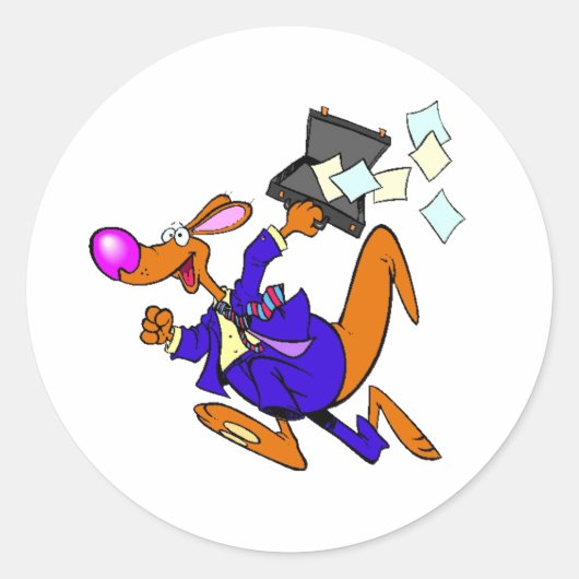 Business Kangaroo Sticker (Voorkant)